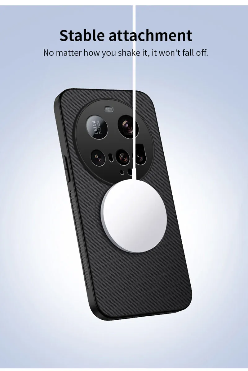 Funda para Xiaomi 15 Ultra Poco F7 Ultra X7 Pro diseño de fibra de carbono Magsafe cubierta magnética para Xiaomi 15Ultra parachoques a prueba de golpes - imagen 2