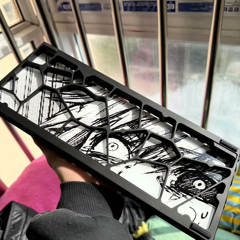 Funda de teclado hueca Holy60, placa trasera, carcasa de aluminio personalizada, GH60 Wooting60he, funda de teclado hueco, funda de placa de luz uniforme - imagen 5