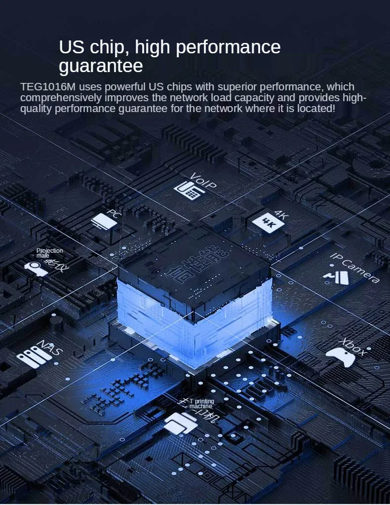 Tenda-conmutador Gigabit de 16 puertos, conmutador de 1000Mbps para PC de escritorio, red Hub, Full/Half Duplex, Vlan, Ethernet, cámara Asic Miner - imagen 3