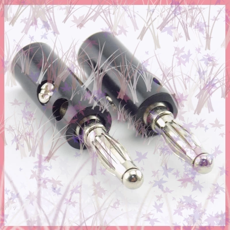 1/5/10 Uds. Conectores macho de placa Banana de 4mm, conectores rojos y negros sin soldadura para Audio, altavoz, vídeo, adaptador Musical DIY B6