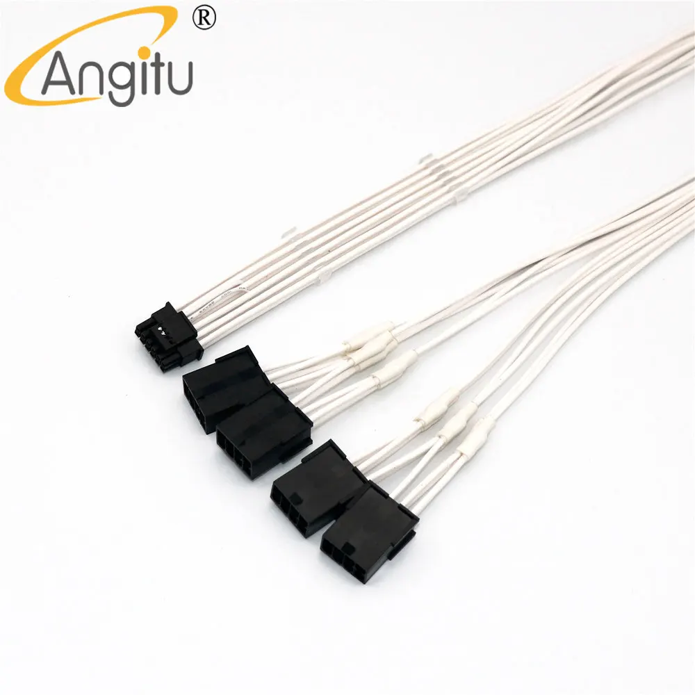 Angitu RTX 5090 4090Ti 4080 4070 PCIE 5,0 12VHPWR Cable de extensión 12 + 4 pines/16 pines a 2x3x4x8 pines adaptador PCIE plateado 16awg