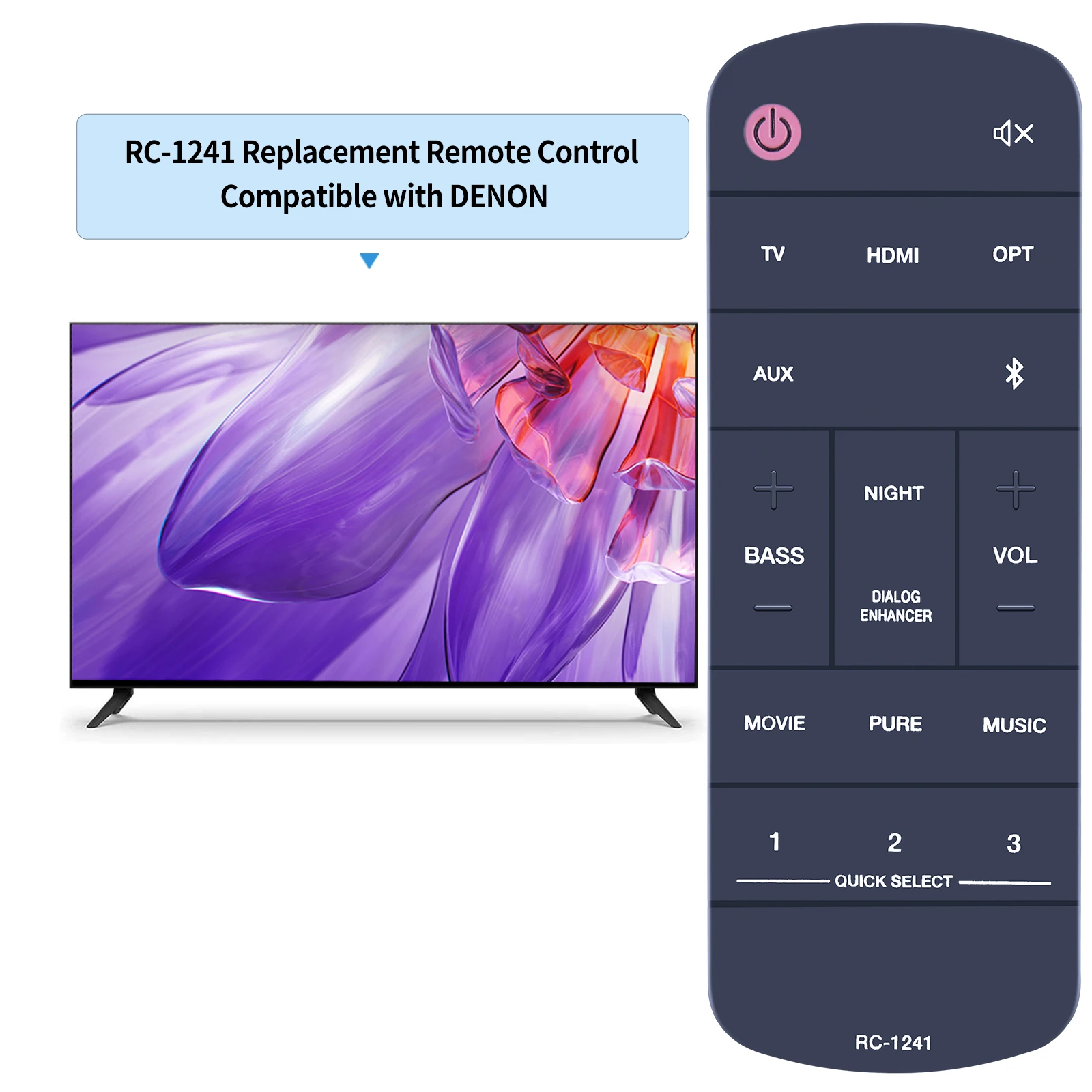 Nuevo Control remoto de repuesto RC-1241 para Denon Home Sound bar 550 - imagen 2