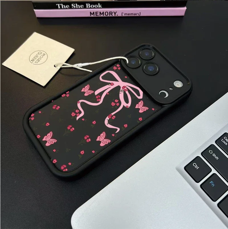 Funda protectora para cámara con lazo de flores pequeñas para Iphone 17 Pro 17 Air 16 15 14 13 12 11 Pro Max Plus 16E, funda con estampado Floral artístico - imagen 4