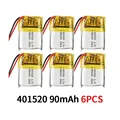401520-90mAh  6PCS