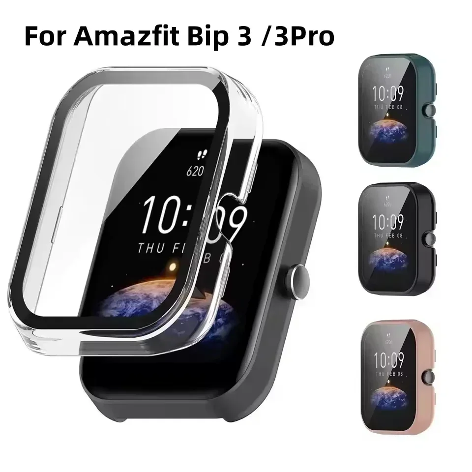 Correa deportiva + Funda de cristal para reloj inteligente Amazfit Bip 3/3 Pro, pulsera de silicona, Funda protectora de pantalla para Amazfit Bip 3Pro - imagen 2