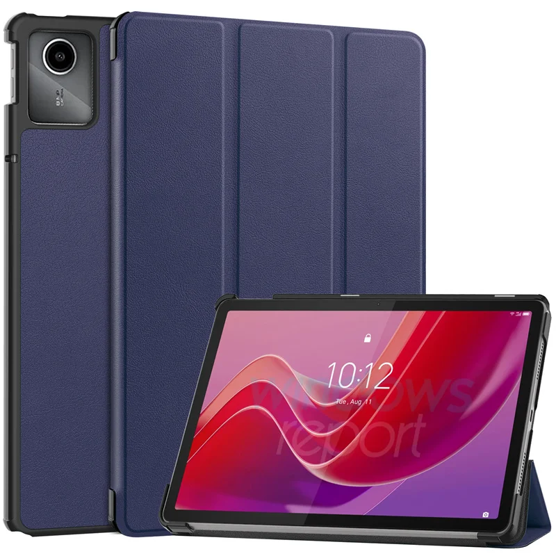 Para Lenovo Tab M11 funda de 11 pulgadas TB330FU soporte triple plegable funda tipo libro inteligente magnética para Xiaoxin Pad 2024 TB331FC funda para tableta