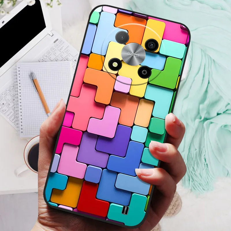 Para ZTE Blade A73 5G funda A 73 cubierta negra León Lobo fundas traseras suaves de silicona para ZTE Blade A73 5G funda 2023 carcasa protectora - imagen 3