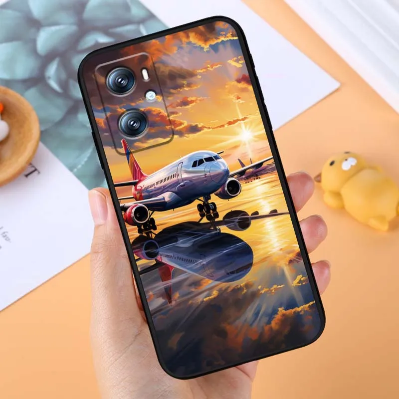 Avión Popular fresco para Xiaomi Redmi 12 13C 12C 13 10C 9T A2 9A 9C 7A Note 10S 8T 10 9 8 Pro 4G 5G funda de teléfono negra - imagen 5