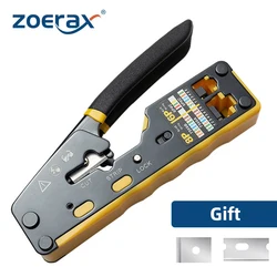 ZoeRax Crimpadora RJ45 Ethernet – Engarzadora Cat6 Cat5e