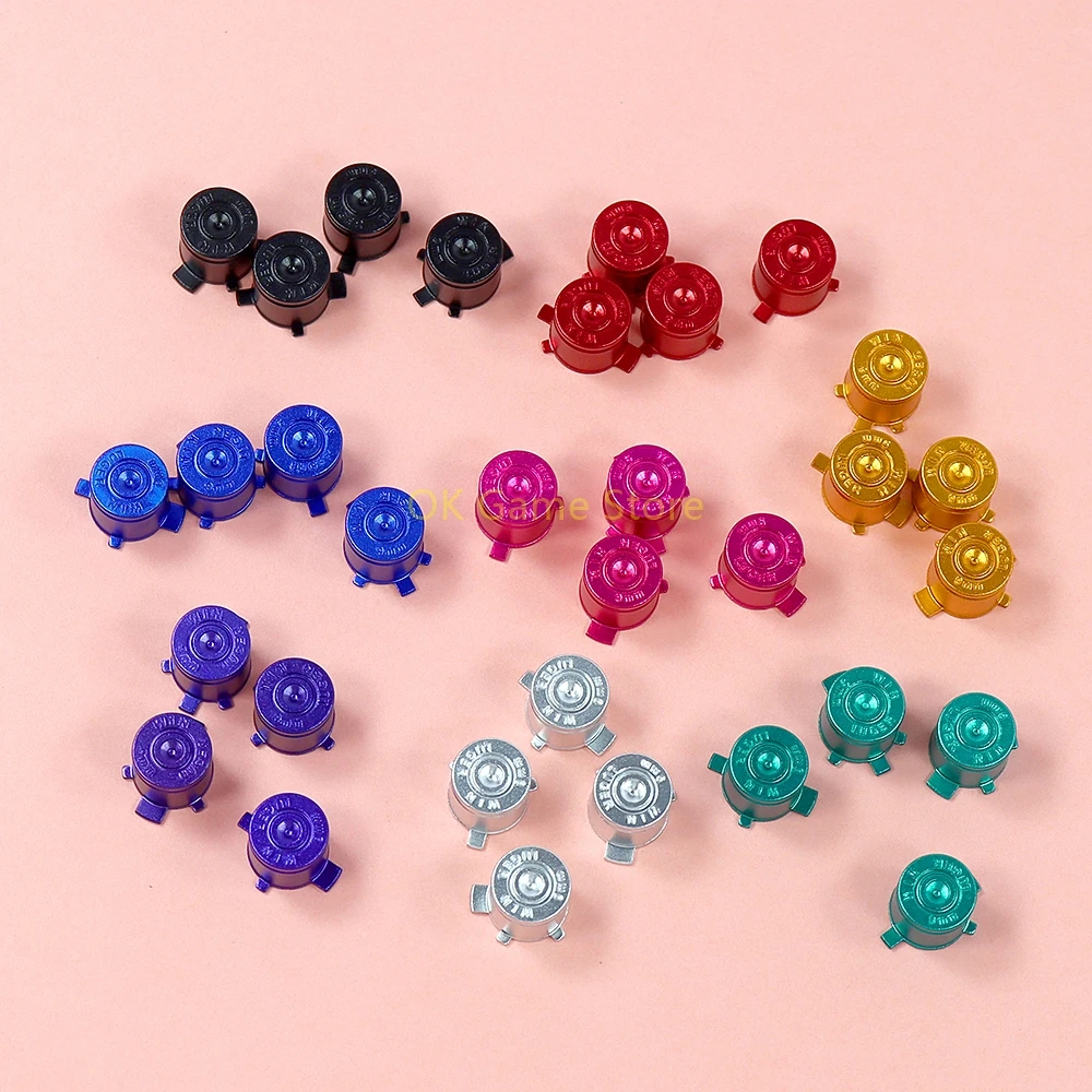 1 Juego de botones ABXY de Metal para PS5, botón de bala de aluminio para Playstation5 ABXY, controlador de botón de bala, pieza de reparación de accesorios - imagen 2