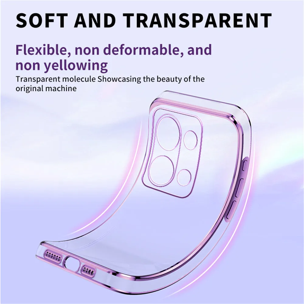 Funda con soporte magnético chapado transparente de lujo para Xiaomi Poco X6 Pro X3 NFC X5 F6 M6 Pro C65 C75 F3 F4 funda con soporte de silicona - imagen 5