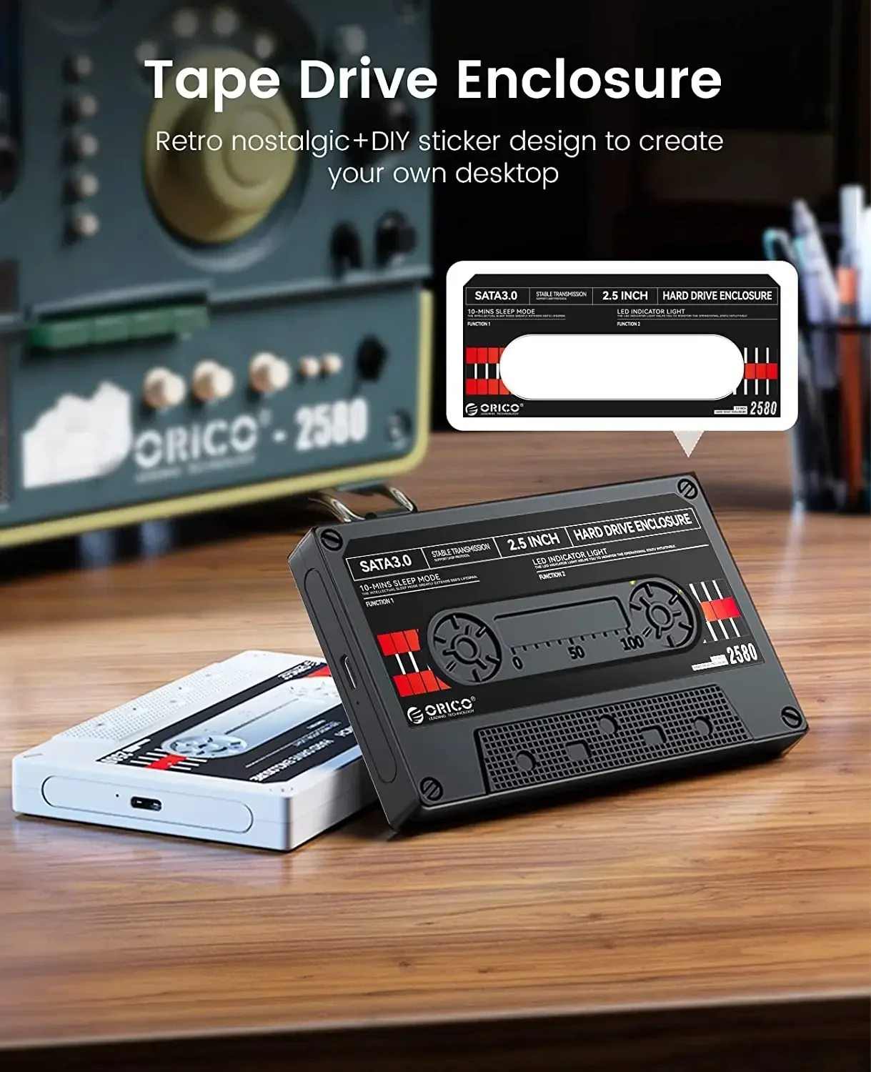 ORICO Caja HDD de 2,5 pulgadas SATA a USB 3,0 tipo C caja de disco duro externo 5Gbps/6Gbps velocidad SATA SSD HDD caja de almacenamiento de 6TB - imagen 4