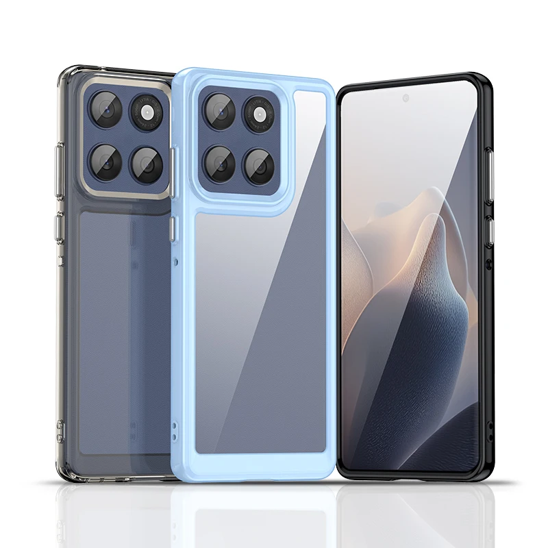 Para Moto Edge 60 Fusion funda transparente para Motorola Moto Edge 60 Fusion funda Coque Fundas duro translúcido a prueba de golpes parachoques de teléfono