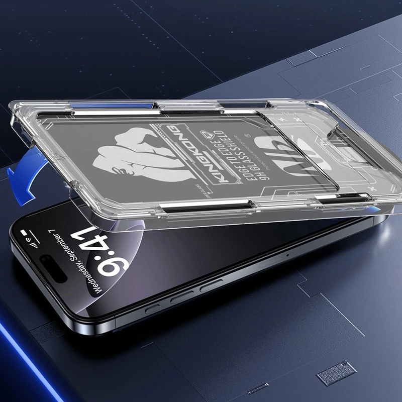 3 uds vidrio templado Premium para iPhone 17 16 Pro Max 16 Plus 17 Air 17 Pro Max un solo clic fácil de instalar Protector de pantalla sin polvo - imagen 3