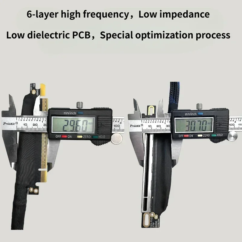 Cable elevador gráfico PCIE 5,0 x16 |   GPU RTX5090 RX8900 probado |   Cable adaptador PCI Express 5.0 x16 64GB\S Cable de servidor de alta velocidad - imagen 3