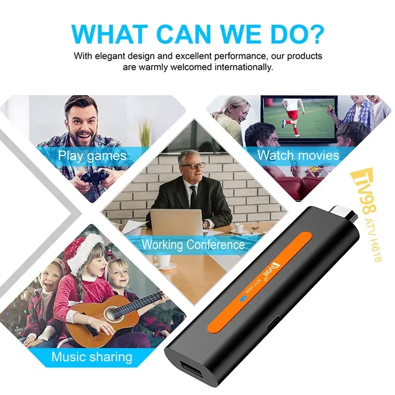 Smart TV Stick TV98 ATV H618 HDR10 8K Android 14 BT 5,0 ATV 2GB 16GB Allwinner H618 4G 5G Dual Wifi 6 reproductor multimedia TV Stick - imagen 4