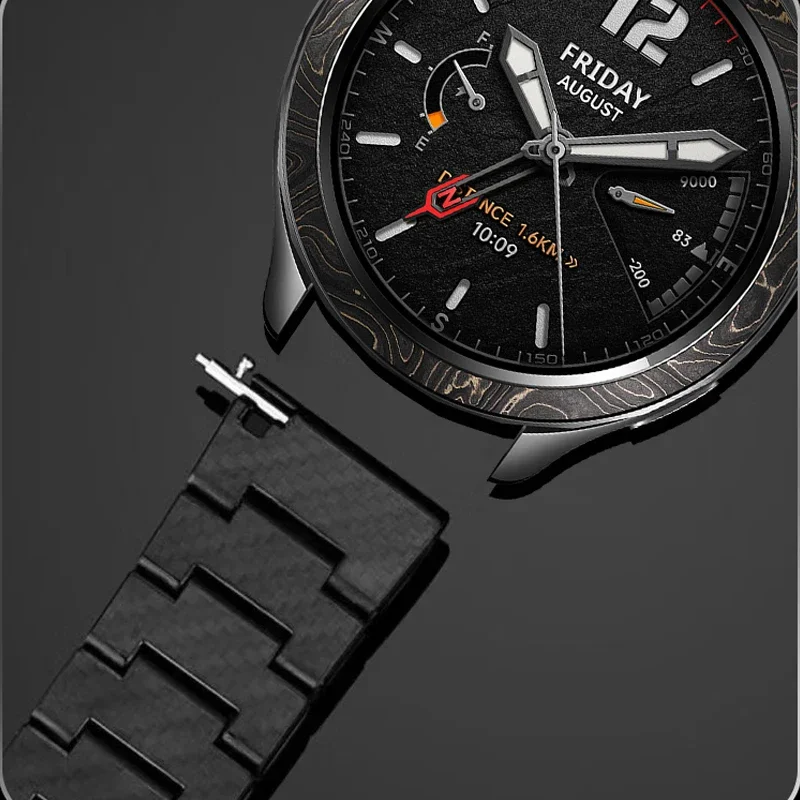 Correa de fibra de carbono para Xiaomi Mi Watch S4/S3/S2/S1/Watch 2 pro, repuesto de 22mm, pulsera Xiaomi Mi Color 2 - imagen 4