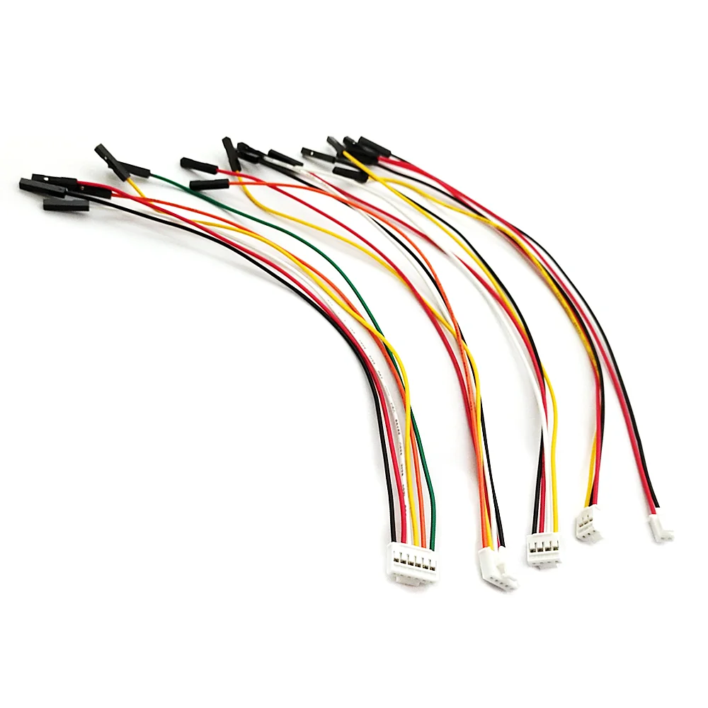 5 uds HY2.0 a línea Dupont Cable electrónico-2P/3P/4P/5P/6P/8P/10 pines a conector de Cable macho/hembra Dupont de 2,54mm 26AWG Cable de 20cm - imagen 5