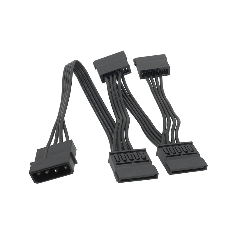 Molex-Cable divisor de fuente de alimentación para disco duro, dispositivo de 4 pines IDE de 1 a 5 SATA de 15 pines para bricolaje, PC, 18awg, 4 pines a 15 pines - imagen 5