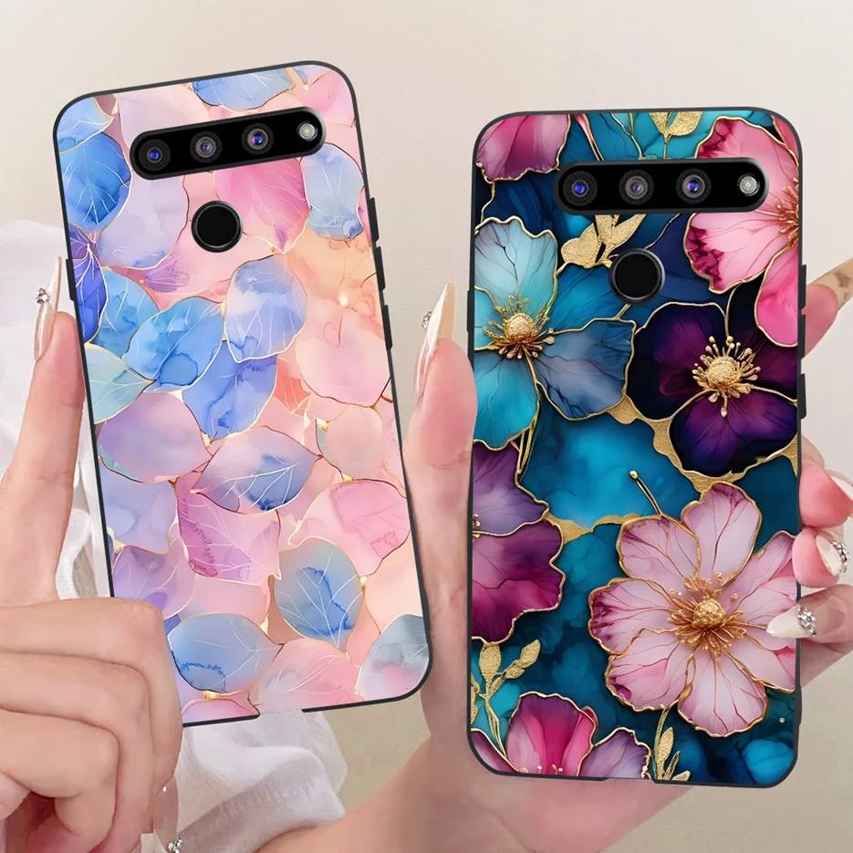 Para LG V50 ThinQ 5G funda LM-V500N lindo León moda cubierta pintada para LG V50S ThinQ 5G funda de silicona suave para LG V40 ThinQ Shell - imagen 2