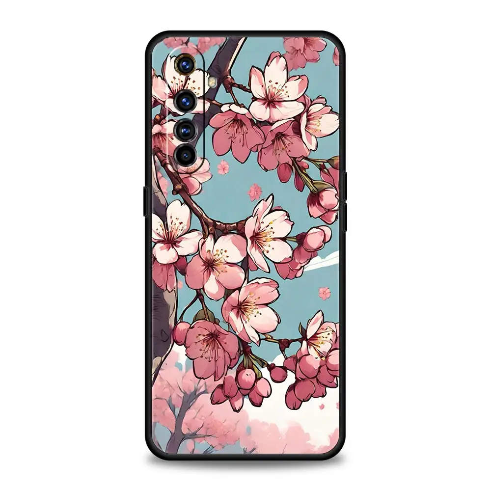 Funda de teléfono de árbol de flor de cerezo para Realme, 12, 11, 10, 9, 8, 5G, 7, 6, GT5, GT3, GT2 Pro Plus, C21, C11, C25, C35, GT Neo 2, 3, 3T, 5 - imagen 2
