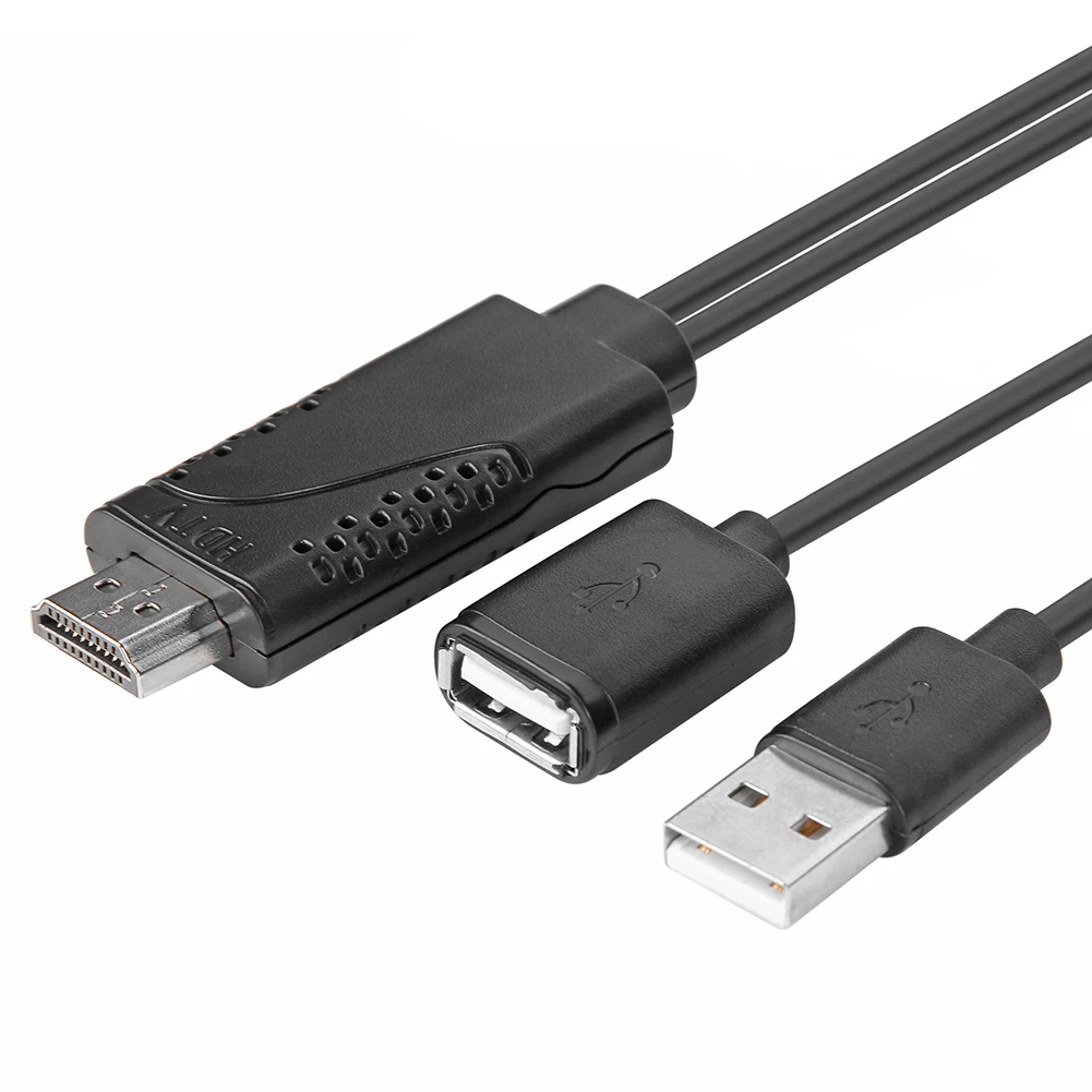 USB Female to HDMI-compatible Male 1080P HDTV TV Digital AV Adapter Cable Wire Cord - imagen 3