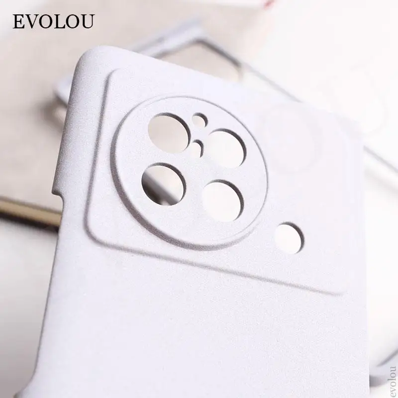 Funda de teléfono para Vivo X Fold 2 Plus, carcasa dura mate de piedra arenisca para PC, abatible, antideslizante, protección completa, parachoques - imagen 4