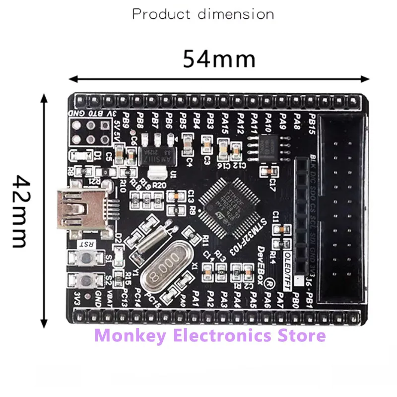 Módulo de placa de desarrollo de microcontrolador STM32F103C8T6, programación integrada, sistema mínimo de núcleo de aprendizaje Experimental - imagen 3