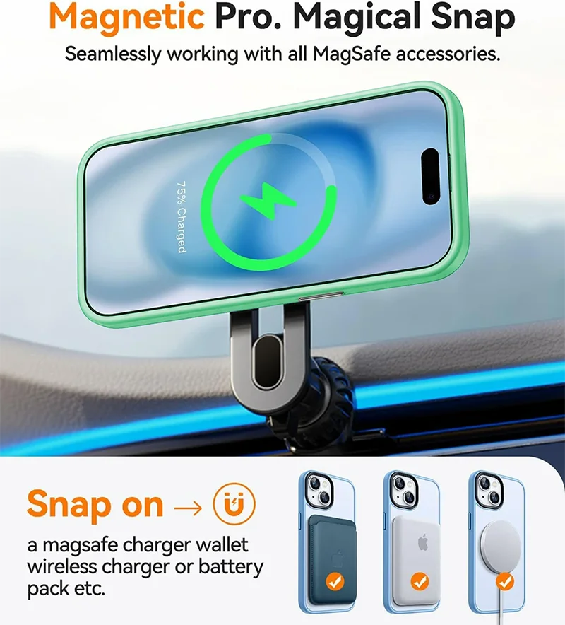 Cover Matte Soft Strong Magnetic For Magsafe Armor Case For iPhone 16 15 14 13 12 11 Pro Max Plus Hybrid Shockproof Hard Shell - imagen 2