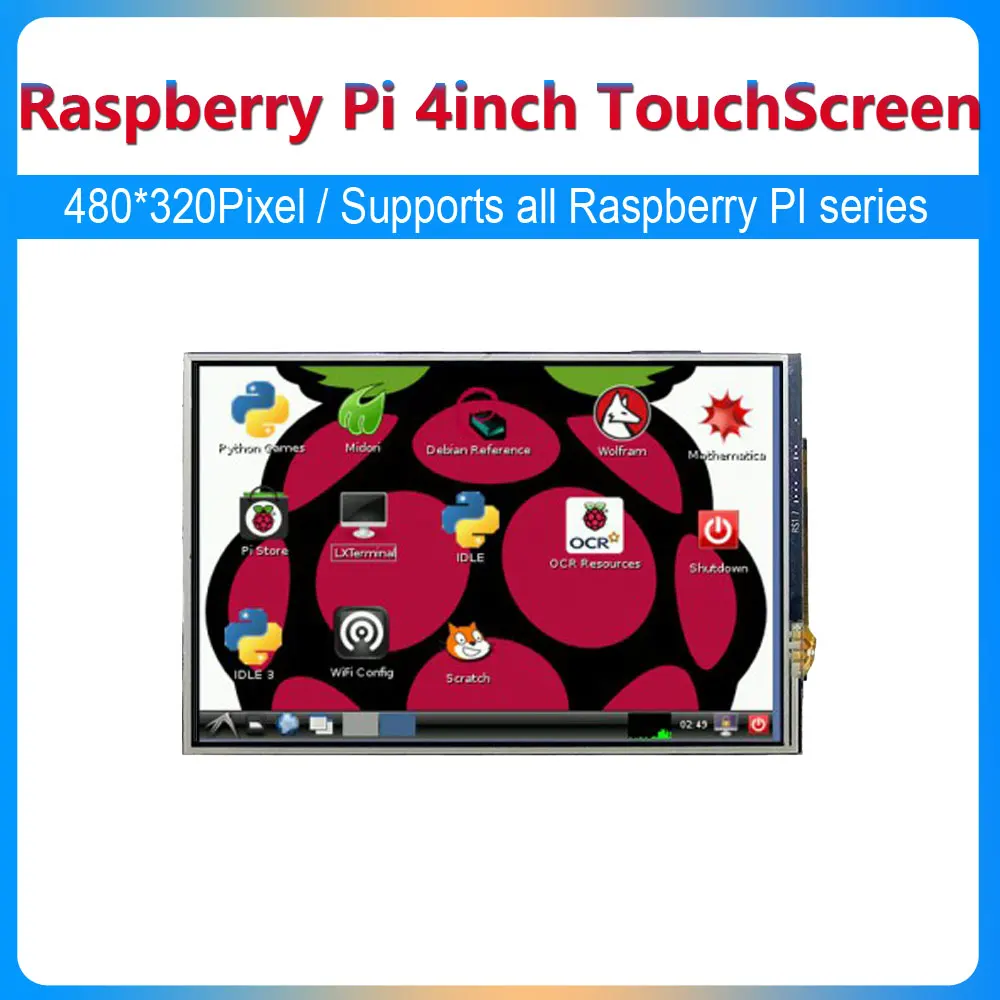 Raspberry Pi-pantalla táctil LCD RPi de 4 pulgadas, TFT de 480x320 píxeles, admite cualquier revisión de los controladores de Raspberry Pi incluidos