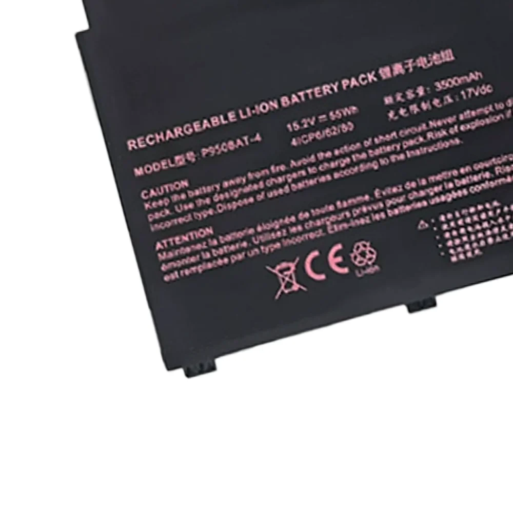 P950BAT-4 15,2 V 55Wh reemplazo de batería de ordenador portátil Original y genuino para Clevo Eurocom Q5 Eurocom Q6 P950HR P950KP6 P955EP6 P955ER - imagen 4