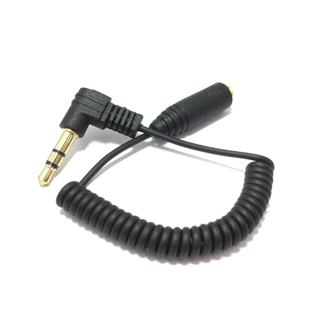 Cable adaptador de Audio estéreo de 3 polos, enchufe de 2,5mm a conector hembra de 3,5mm, 90 Rectangular macho a hembra - imagen 4