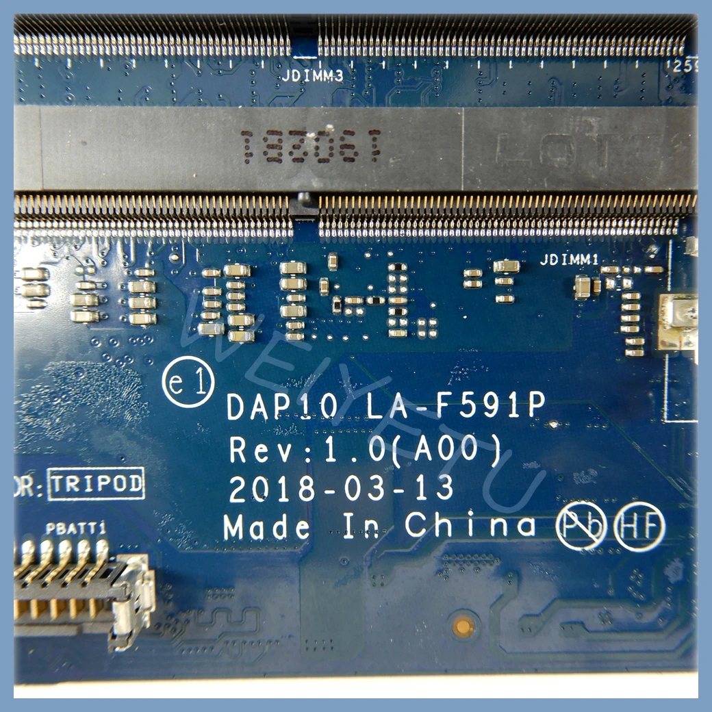Placa base para portátil LA-F591P para Dell Precision 7530 CN-0Y0MPW con CPU de i7-8850U 100% probado OK