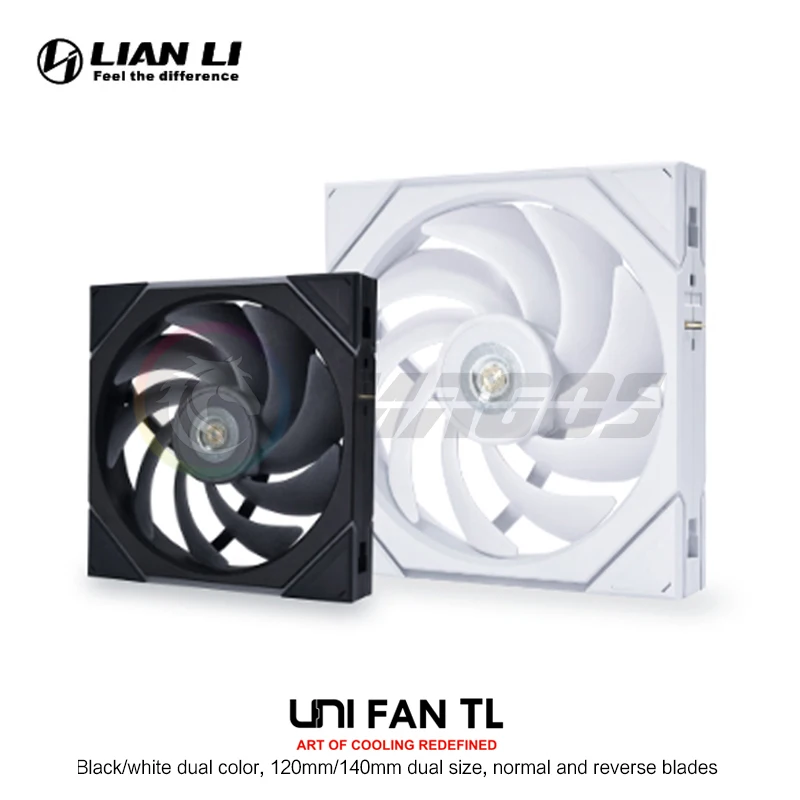 Lian-enfriador de agua Li TL120 TL140 para carcasa de ordenador, ventilador Uni GEN.4th 90CFM 200-2600RPM l-connect 3, paquete de 1/3 piezas - imagen 3