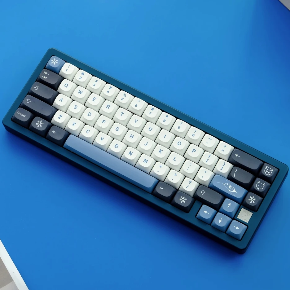 GMK Arctic-Juego de 146 teclas, teclas de subcama con tinte PBT, perfil MA, con cambio de 1.75U 2U, ISO Enter para teclados personalizados