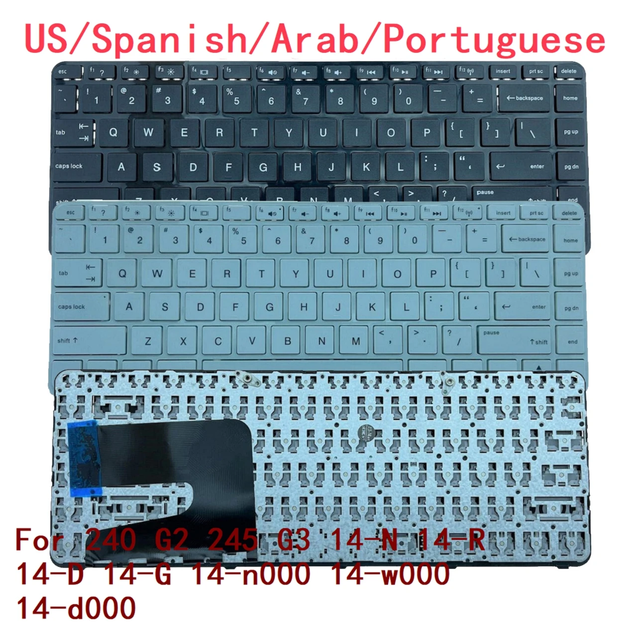 Teclado para ordenador portátil HP, accesorio para HP 240, G2, 245, G3, 14-N, 14-R, 14-D, 14-G, 14-n000, 14-w000, 14-d000, MP-13M5, nuevo