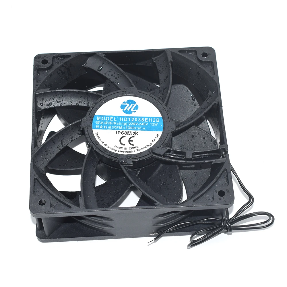 Nuevo 12cm 12038 DC12V DC24V DC48V 220V-240V IP68 humidificador ultrasónico Industrial impermeable refrigeración ventilador de doble rodamiento - imagen 3