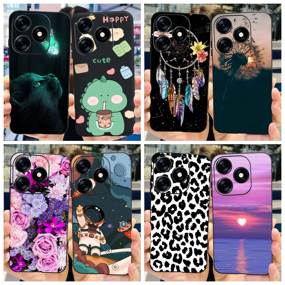 Funda trasera para teléfono Tecno Spark 10 KI5q, carcasa bonita de dinosaurio de dibujos animados, suave, a prueba de golpes, para Tecno Spark 10C 2023 Spark10 KI5k