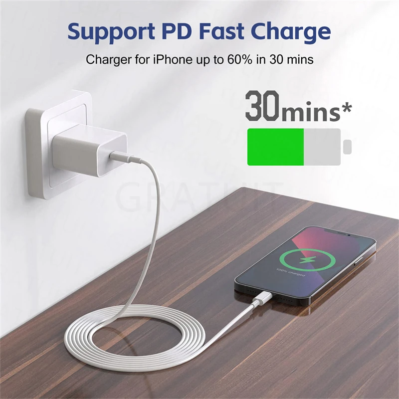 KEAI-Cable de carga rápida PD de 30W para iPhone, accesorios de cargador de Cable USB C para Apple 15, 14, 13, 12, 11 Pro Max, Mini, 14, 7, 8 Plus, XR, XS - imagen 5