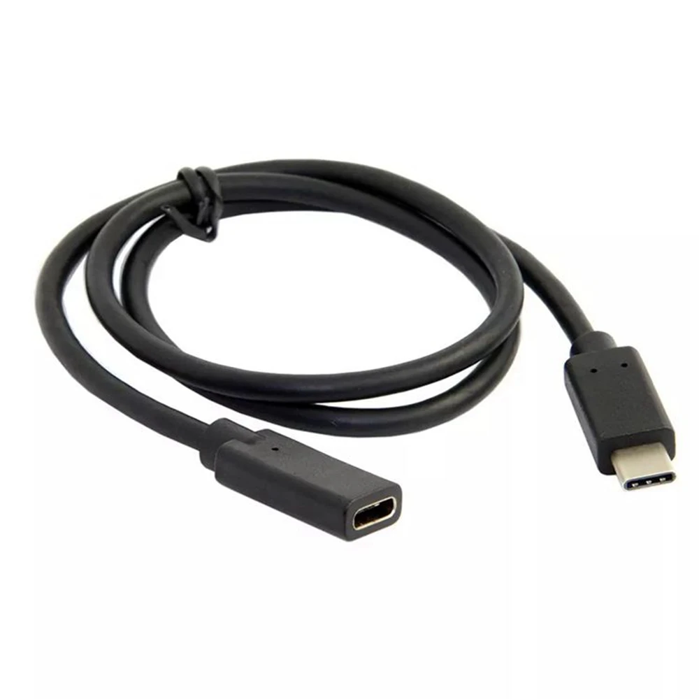 Cable de carga de datos USB C, cable de extensión USB C tipo C de 1M, adaptador de carga de datos USB 3,1 macho y hembra adecuado para MacBook Pro - imagen 3