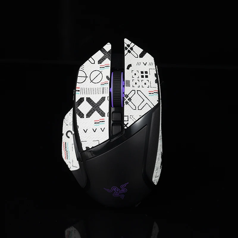 BTL-Cinta de agarre para ratón, pegatina hecha a mano para patín, piel de lagarto antideslizante, chupar el sudor para Razer Basilisk X Hyperspeed Wireless Ultimate V2 - imagen 3