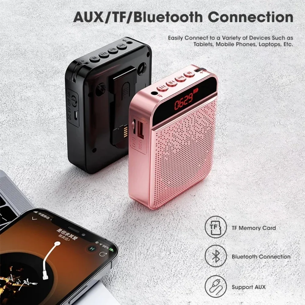 Loud Sound Megaphone Bullhorn Audio Amplifier Loudspeaker System Speaker Amplified USB Voice Microphone Megafon Teachers Speech - imagen 4