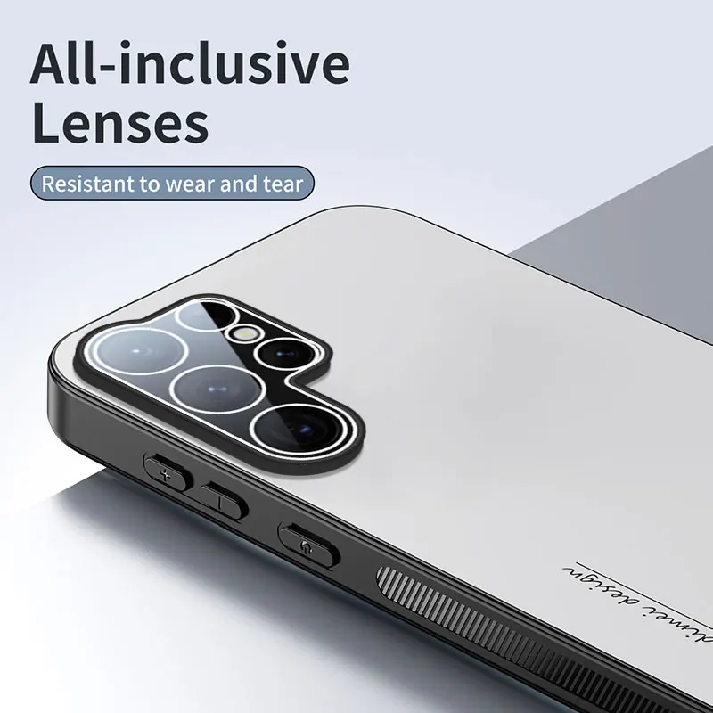 Funda mate AG de lujo para Samsung S25 S24 Ultra FE S25 Plus S24 + cubierta protectora con soporte magnético para PC esmerilado 360 - imagen 4