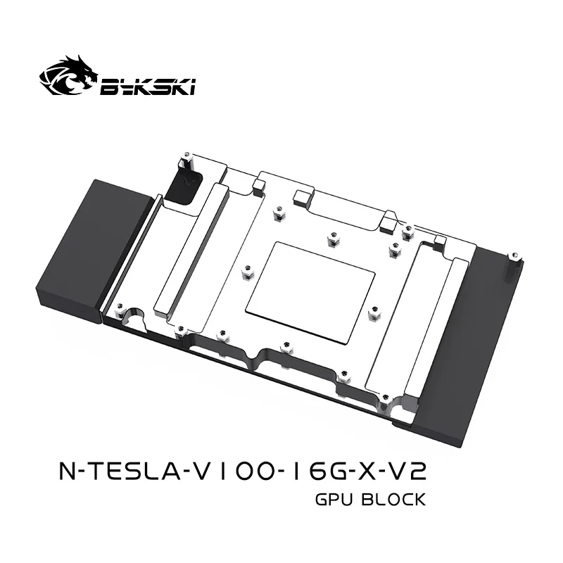 Bykski-Bloque de refrigeración por agua GPU para NVIDIA V100, 16GB, tarjeta de vídeo FHHL, radiador enfriador líquido VGA - imagen 3