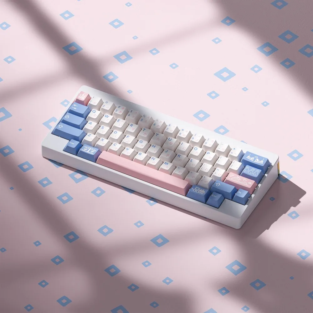 Domikey Gift-Juego de teclas V2, teclas personalizadas de tres colores con perfil de cereza, ABS, bonitas teclas para teclado mecánico, 68/75/84/87/98 teclas - imagen 5