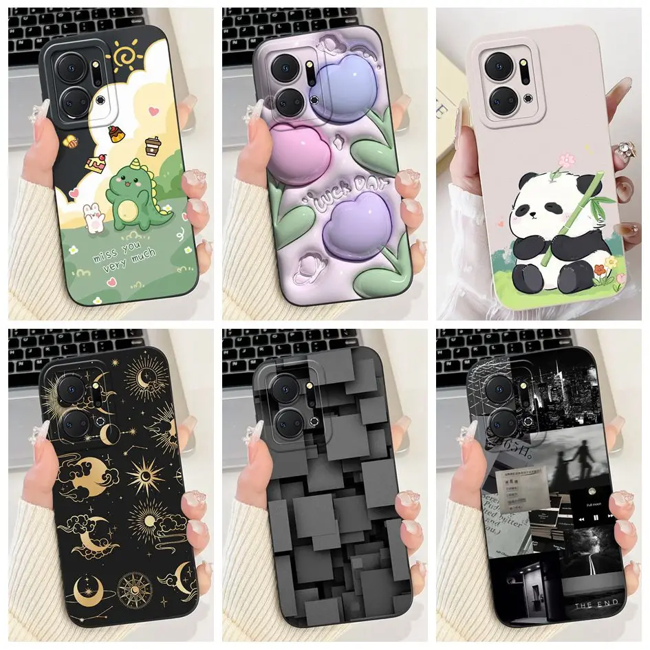 Para Honor X7a Funda RKY-LX1 RKY-LX2 RKY-LX3 Funda a prueba de golpes Funda de teléfono de TPU suave pintada a la moda para Honor Play 7T HonorX7a Funda