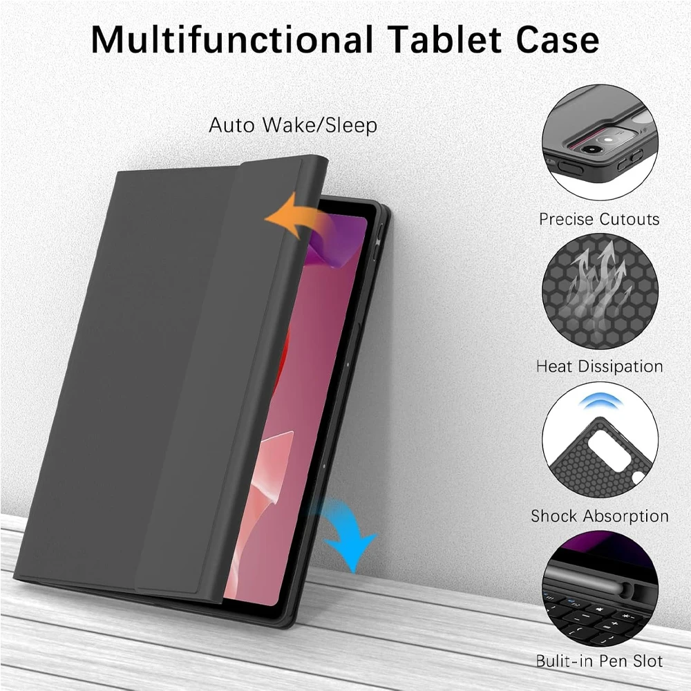 Funda para Lenovo Xiaoxin Pad 11 pulgadas 2025, funda para teclado Bluetooth inalámbrico para Xiaoxin Pad 11 pulgadas TB335FC, funda con soporte inteligente - imagen 5