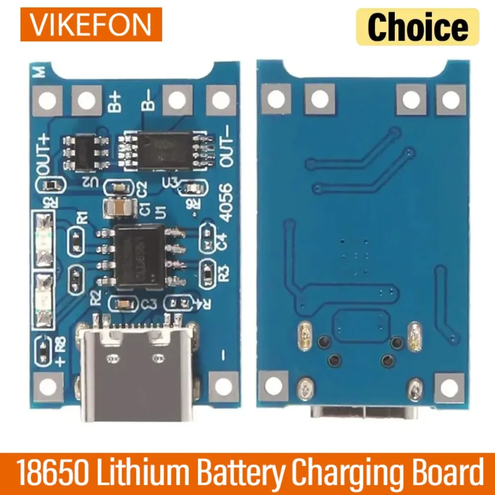 10 Uds 5V 1A 18650 Placa de carga de batería de litio PLR TP4056 carga de litio Mini/Micro USB tipo C módulo de carga con protección