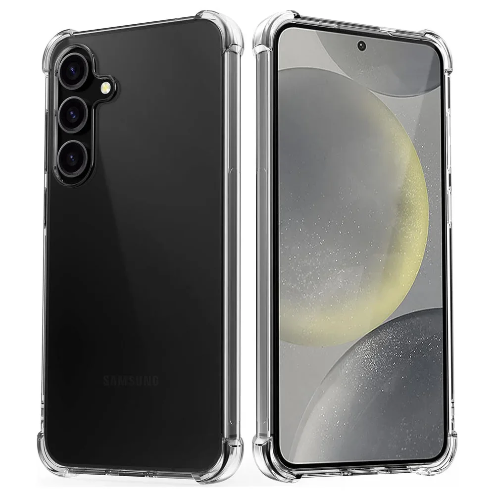 Funda de silicona transparente a prueba de golpes para Samsung Galaxy S24 Ultra S23 FE S22 S21 Plus, carcasa de TPU suave A15 A25 A35 A55, funda trasera de parachoques - imagen 2