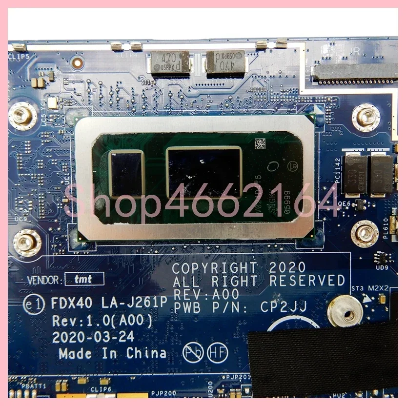 LA-J261P i5/i7-10th Gen CPU 8GB/16GB RAM placa base para ordenador portátil para Dell Latitude 7310 7410 placa base para portátil 100% probado OK - imagen 4